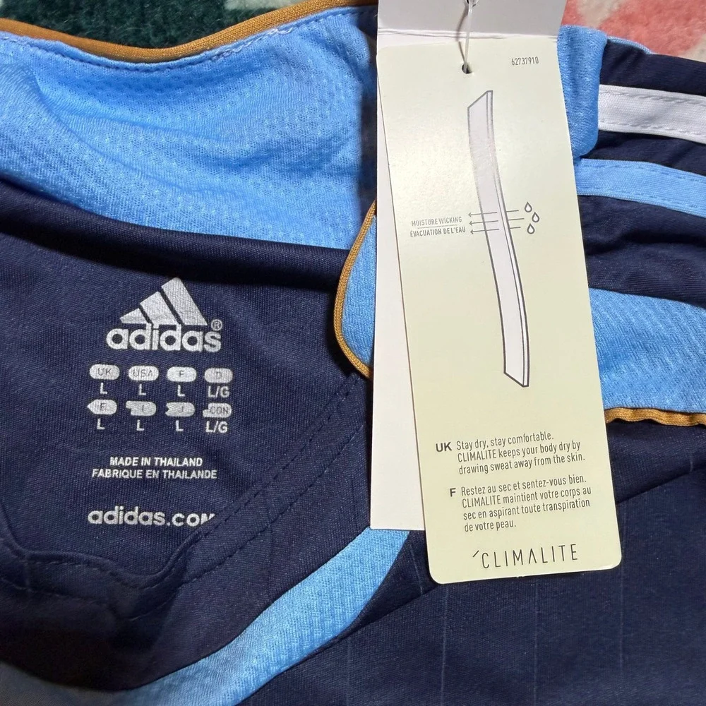 Adidas Argentina Messi 19 Away Jersey 2006 World Cup Navy Blue Mens Large